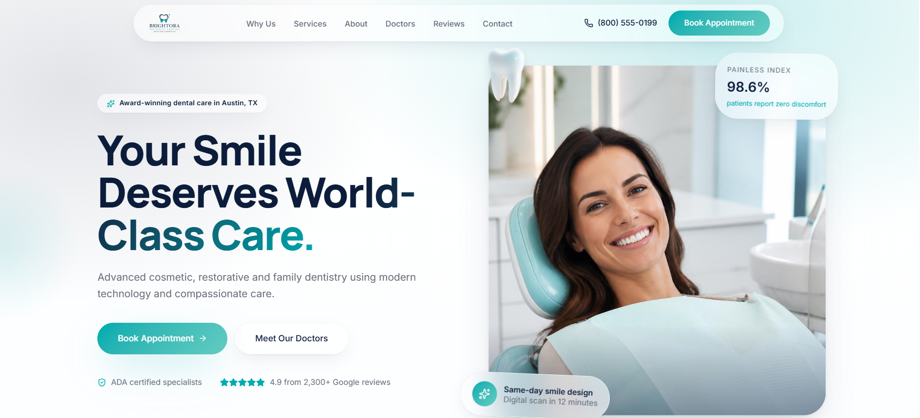 Brightora — DENTAL CLINIC project by JetAni